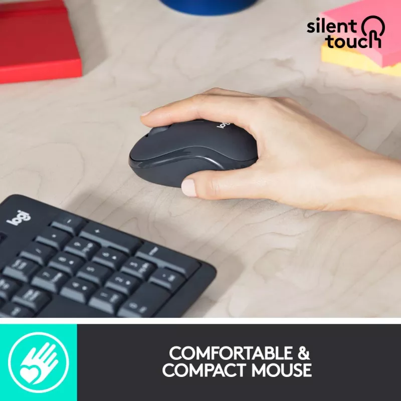 LOGITECH Mk295 Silent Wireless Combo grafiet azerty Belgisch