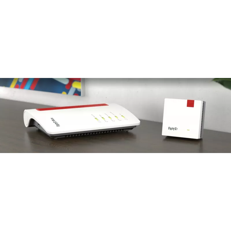 Mesh set 7530 AX + 1200 AX dualband (2,4 GHz / 5 GHz) Wi-Fi 6 (802.11ax) rood, wit 4 3G intern