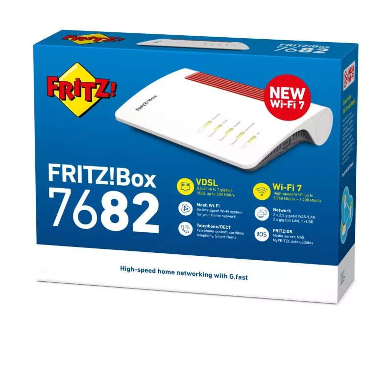 Box 7682 WLAN-router 2,5 Gigabit Ethernet dualband (2,4 GHz / 5 GHz) wit