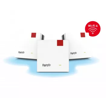 Mesh set 1600 dualband (2,4 GHz / 5 GHz) Wi-Fi 6 (802.11ax) rood, wit 1 intern