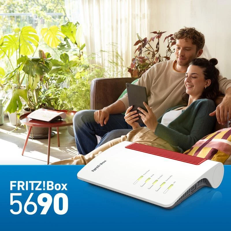 Box 5690 WLAN-router 2,5 Gigabit Ethernet dualband (2,4 GHz / 5 GHz) rood, wit