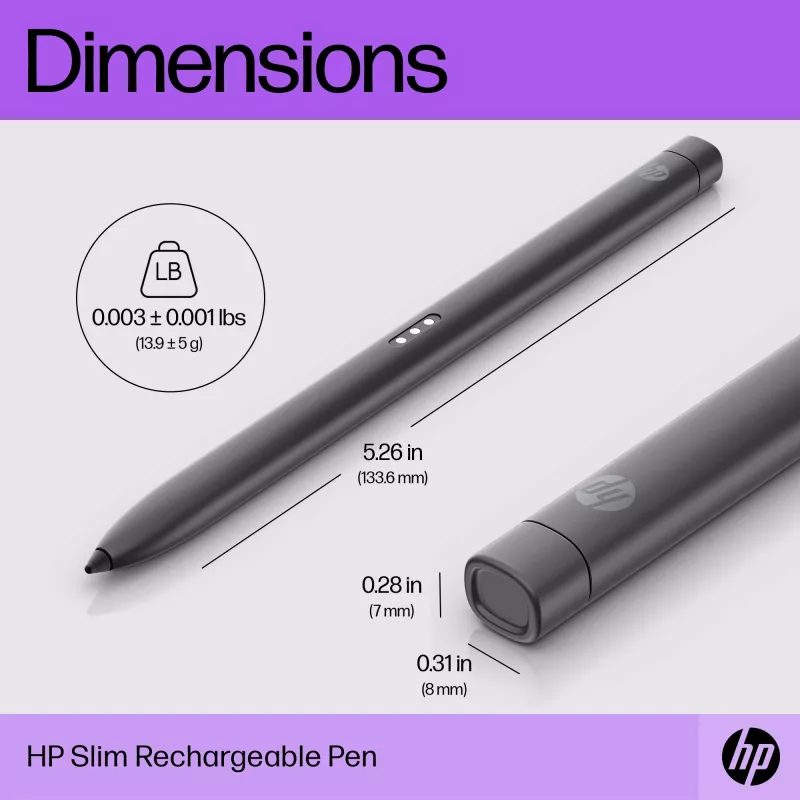 HP slanke oplaadbare pen HP slanke oplaadbare pen Zwart Ingebouwde accu