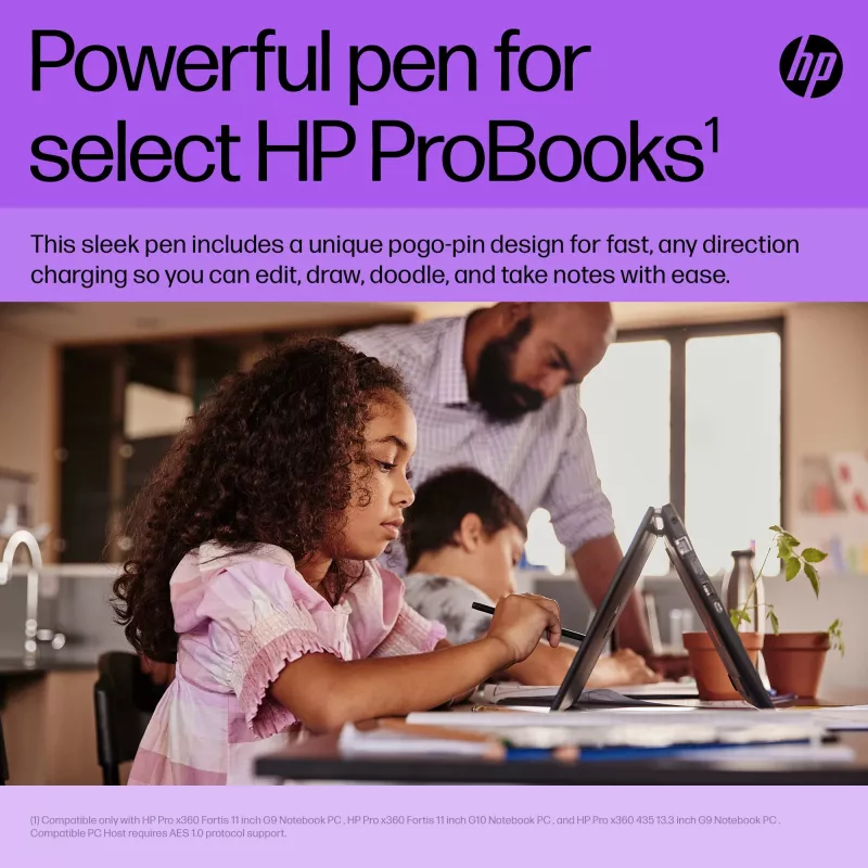 HP slanke oplaadbare pen HP slanke oplaadbare pen Zwart Ingebouwde accu