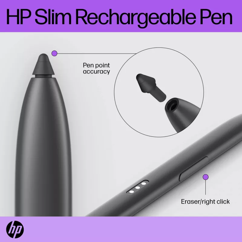 HP slanke oplaadbare pen HP slanke oplaadbare pen Zwart Ingebouwde accu