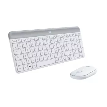 LOGITECH slanke draadloze toetsenbord en muis combo Mk470 - Offwhite - Azerty Frans
