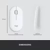 LOGITECH slanke draadloze toetsenbord en muis combo Mk470 - Offwhite - Azerty Frans