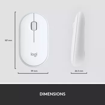 LOGITECH slanke draadloze toetsenbord en muis combo Mk470 - Offwhite - Azerty Frans