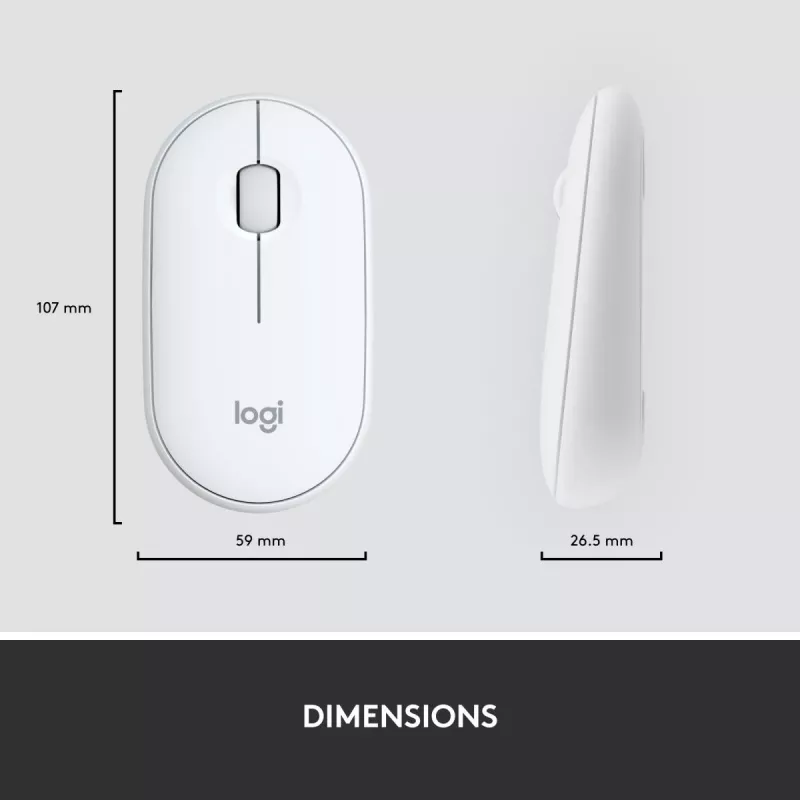 LOGITECH slanke draadloze toetsenbord en muis combo Mk470 - Offwhite - Azerty Frans
