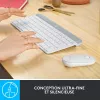 LOGITECH slanke draadloze toetsenbord en muis combo Mk470 - Offwhite - Azerty Frans