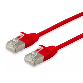 Netwerkkabel Equip Cat.6A F/FTP slim patchkabel RJ-45 0.5m rood