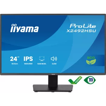 iiyama ProLite X2492HSU-B1 Computermonitor 60,5 cm (23,8 inch) 1920 x 1080 Pixel Full HD LED Zwart
