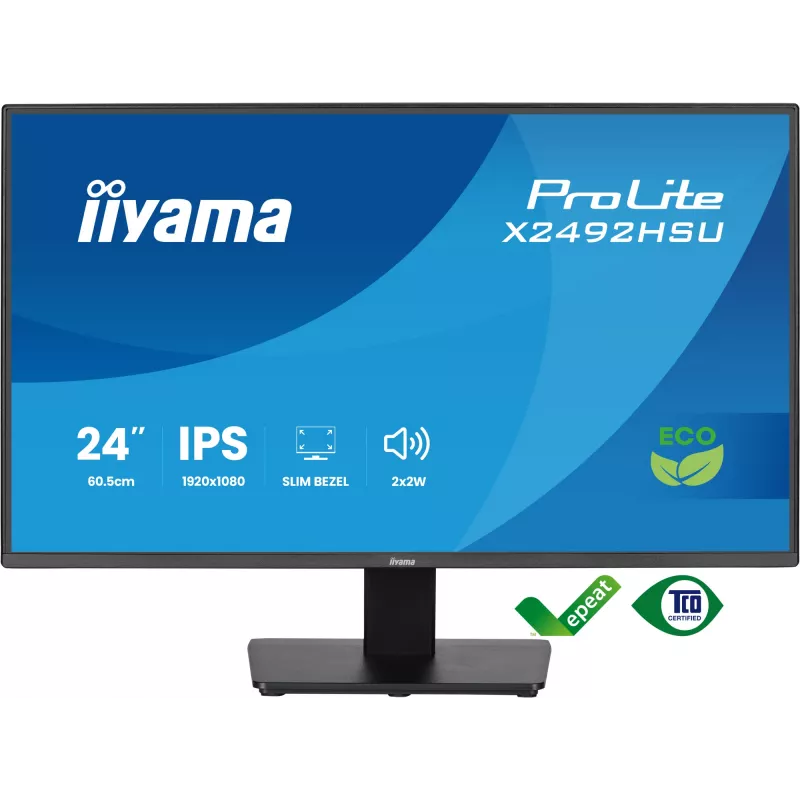 iiyama ProLite X2492HSU-B1 Computermonitor 60,5 cm (23,8 inch) 1920 x 1080 Pixel Full HD LED Zwart
