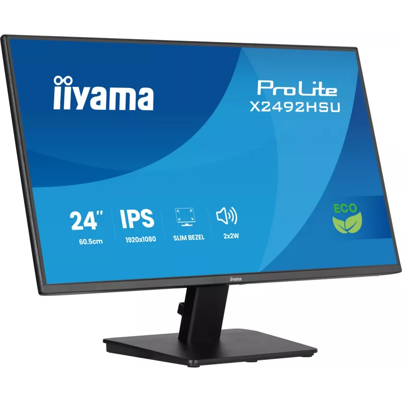iiyama ProLite X2492HSU-B1 Computermonitor 60,5 cm (23,8 inch) 1920 x 1080 Pixel Full HD LED Zwart