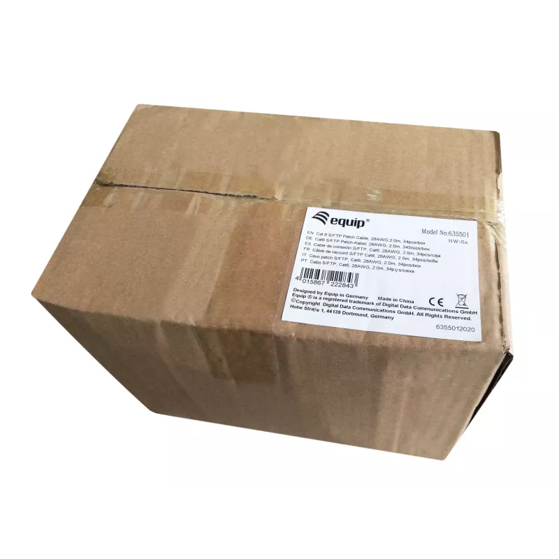 Equip Cat.6 S/FTP patchkabel, 2,0 m, 34 stuks/binnenbox, grijs