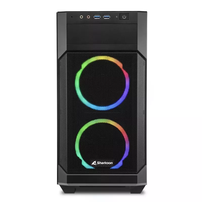 SHARKOON Tower Chassis - V1000 RGB Micro Tower zwart