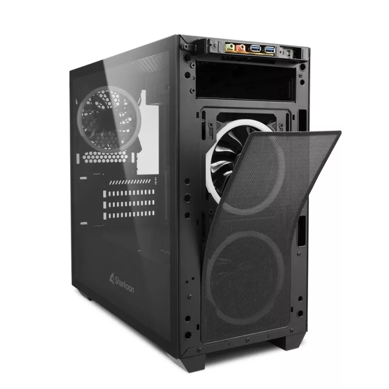 SHARKOON Tower Chassis - V1000 RGB Micro Tower zwart