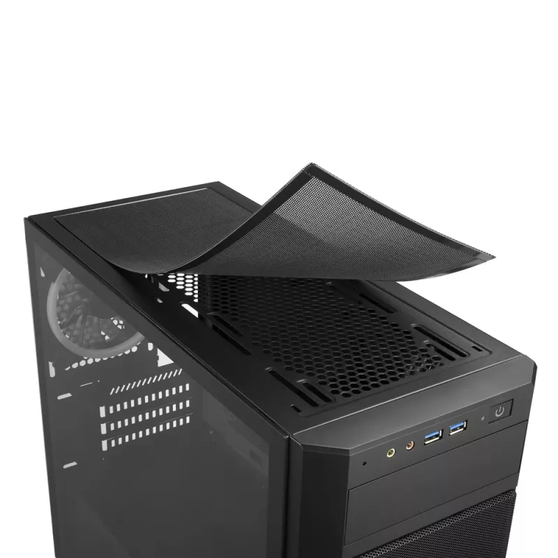 SHARKOON Tower Chassis - V1000 RGB Micro Tower zwart