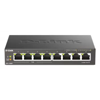 Unmanaged Switch D-Link DGS-1008P/E, L2, 8 poorten, PoE