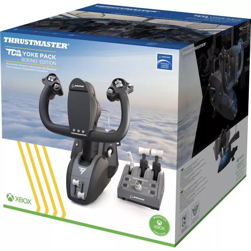 Thrustmaster TCA Yoke Pack Boeing Edition zwart, grijs USB fightstick PC, Xbox, Xbox One, Xbox One S, Xbox One X, Xbox Series S, Xbox Series X