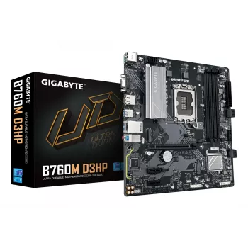 GIGABYTE B760M D3HP moederbord - Intel Core 14e generatie CPU's, 4+1+1 fasen VRM, tot 5600MHz DDR5, 2xPCIe 4.0 M.2, GbE LAN, USB 3.2 Gen 1