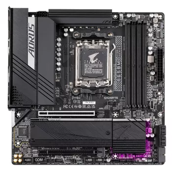 GIGABYTE B650M AORUS ELITE moederbord - AMD Ryzen 9000 CPU's, 12+2+2 fasen VRM, tot 8000MHz DDR5, 1xPCIe 5.0 + 1xPCIe 4.0 M.2, 2.5GbE LAN, USB 3.2 Gen 2x2