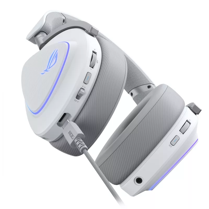 ASUS ROG Delta II headset bedraad & draadloos hoofdband gaming USB Type-C Bluetooth wit