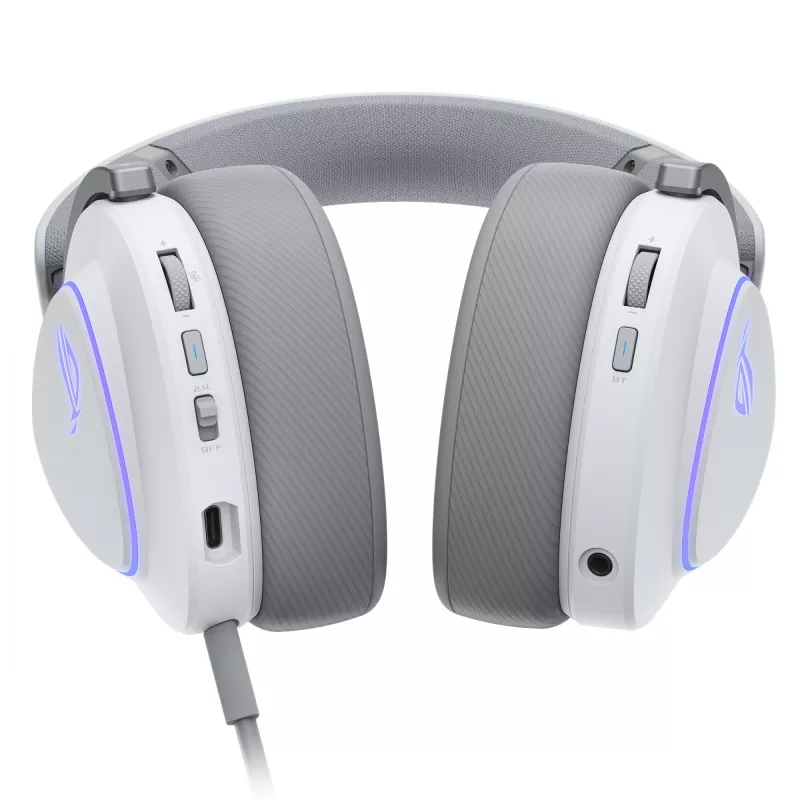 ASUS ROG Delta II headset bedraad & draadloos hoofdband gaming USB Type-C Bluetooth wit