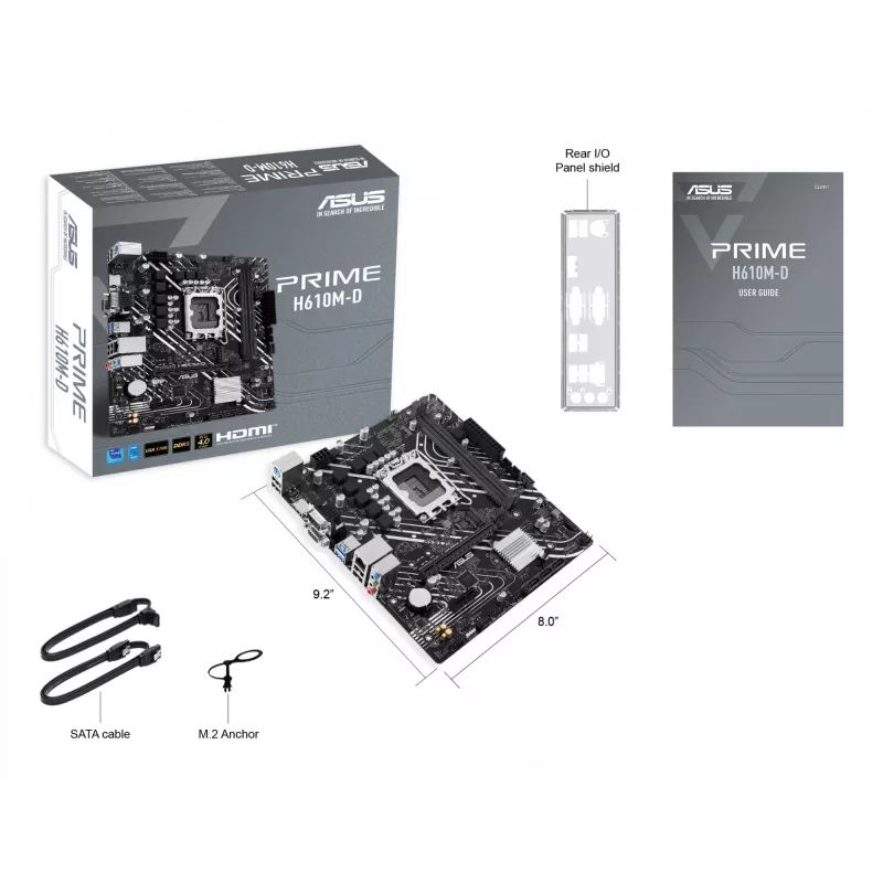 Moederbord ASUS PRIME H610M-D Intel H610 LGA 1700 micro ATX