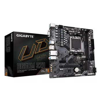 GIGABYTE B650M S2H moederbord - AMD Ryzen 9000 Series CPU's, 5+2+2 fasen VRM, tot 6400MHz DDR5 (OC), 1xPCIe 4.0 M.2, GbE LAN, USB 3.2 Gen 1