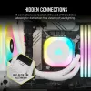 CORSAIR CPU-koeler – iCUE Link H100i RGB AiO-vloeistofkoeler – wit