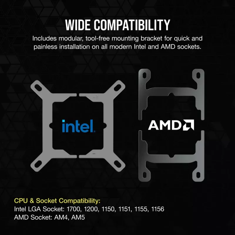 CORSAIR CPU-koeler – iCUE Link H100i RGB AiO-vloeistofkoeler – wit