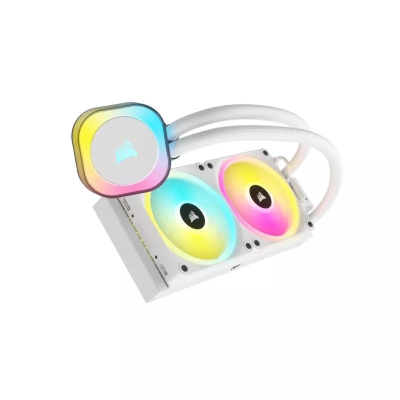 CORSAIR CPU-koeler – iCUE Link H100i RGB AiO-vloeistofkoeler – wit