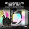CORSAIR CPU-koeler – iCUE Link H100i RGB AiO-vloeistofkoeler – wit