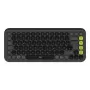 LOGITECH draadloos toetsenbord - Pop Icon Keys - grafiet & groen Qwertz Duits