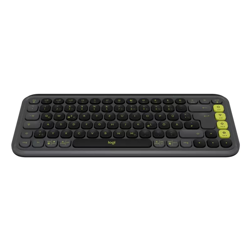 LOGITECH draadloos toetsenbord - Pop Icon Keys - grafiet & groen Qwertz Duits