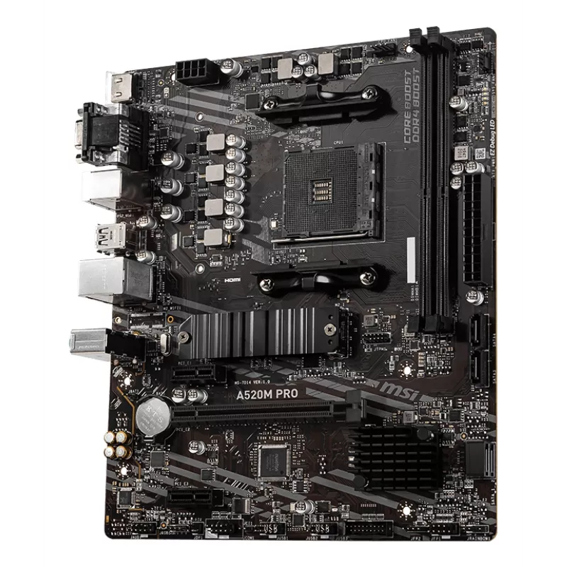 MSI A520M PRO moederbord AMD A520 socket AM4 micro ATX