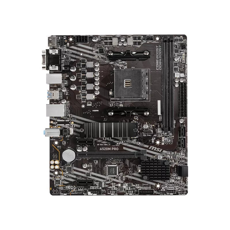 MSI A520M PRO moederbord AMD A520 socket AM4 micro ATX