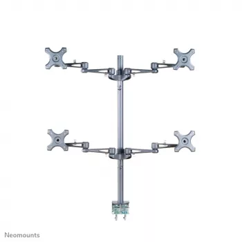 Neomounts FPMA-D935D4 monitorarm 10-27 inch, klembevestiging, 6 kg, 25,4 cm (10 inch), 68,6 cm (27 inch), 100 x 100 mm, zilver