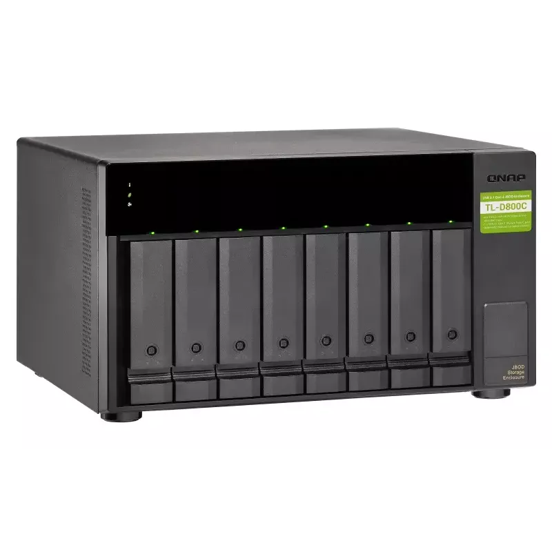 QNAP TL-D800C - schijven-array - JBOD - 8 bays (SATA-600) - USB 3.2 Gen 2 (extern)