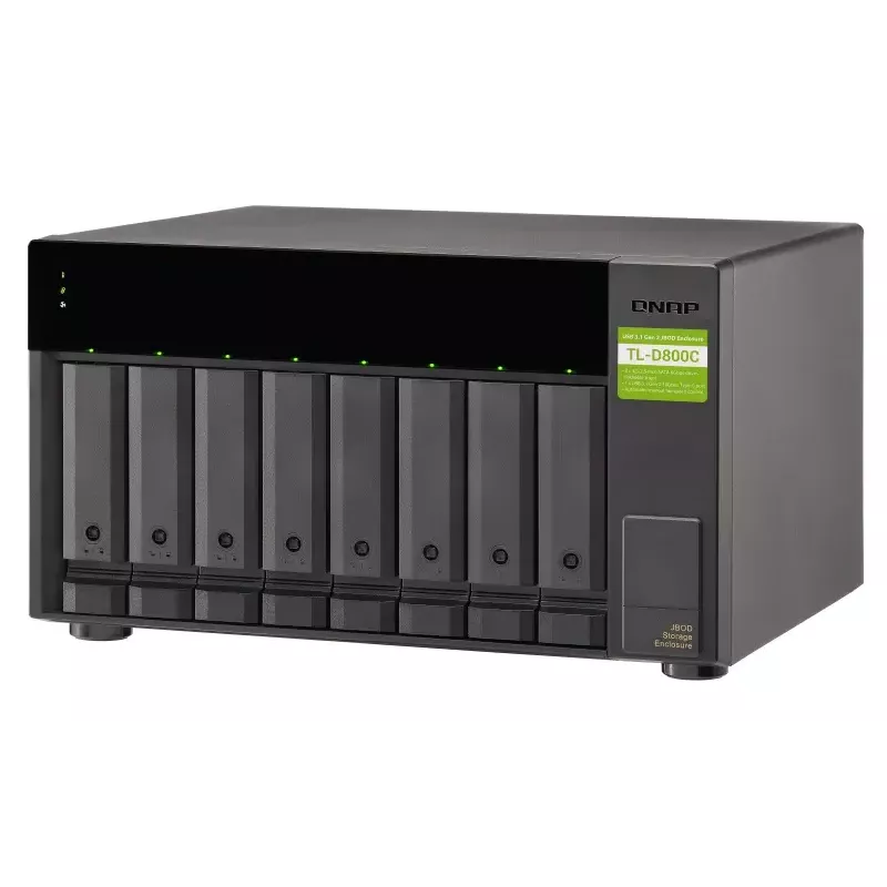 QNAP TL-D800C - schijven-array - JBOD - 8 bays (SATA-600) - USB 3.2 Gen 2 (extern)