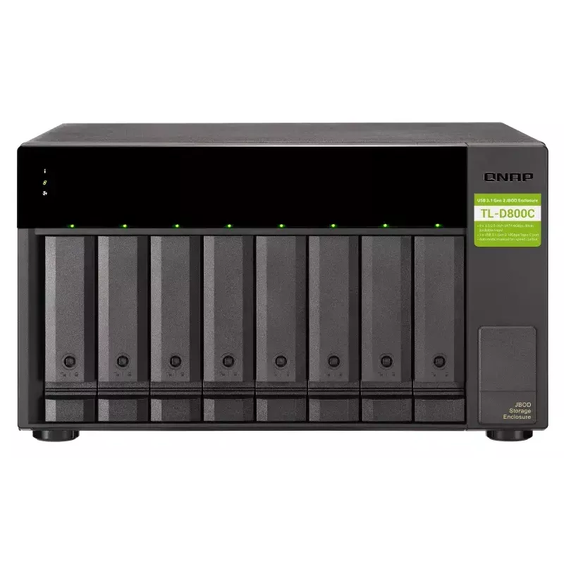 QNAP TL-D800C - schijven-array - JBOD - 8 bays (SATA-600) - USB 3.2 Gen 2 (extern)
