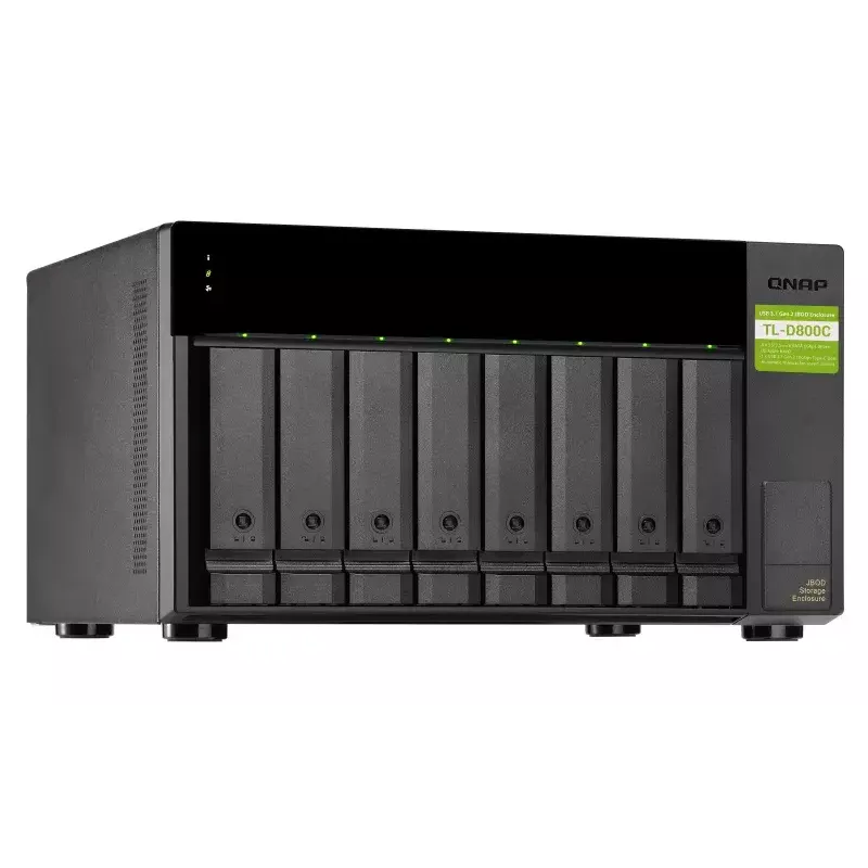 QNAP TL-D800C - schijven-array - JBOD - 8 bays (SATA-600) - USB 3.2 Gen 2 (extern)