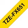 Brother TZE-FX651 etikettenband zwart op geel TZ