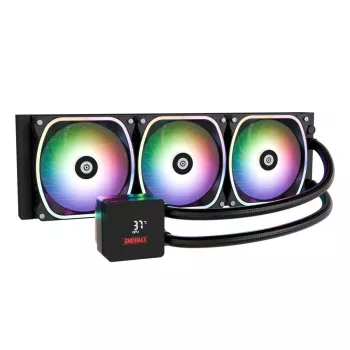 All-in-one-vloeistofkoeling ENERMAX Aquafusion II 360 mm, 120 mm ventilator, 380 W TDP, zwart