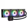 All-in-one-vloeistofkoeling ENERMAX Aquafusion II 360 mm, 120 mm ventilator, 380 W TDP, zwart