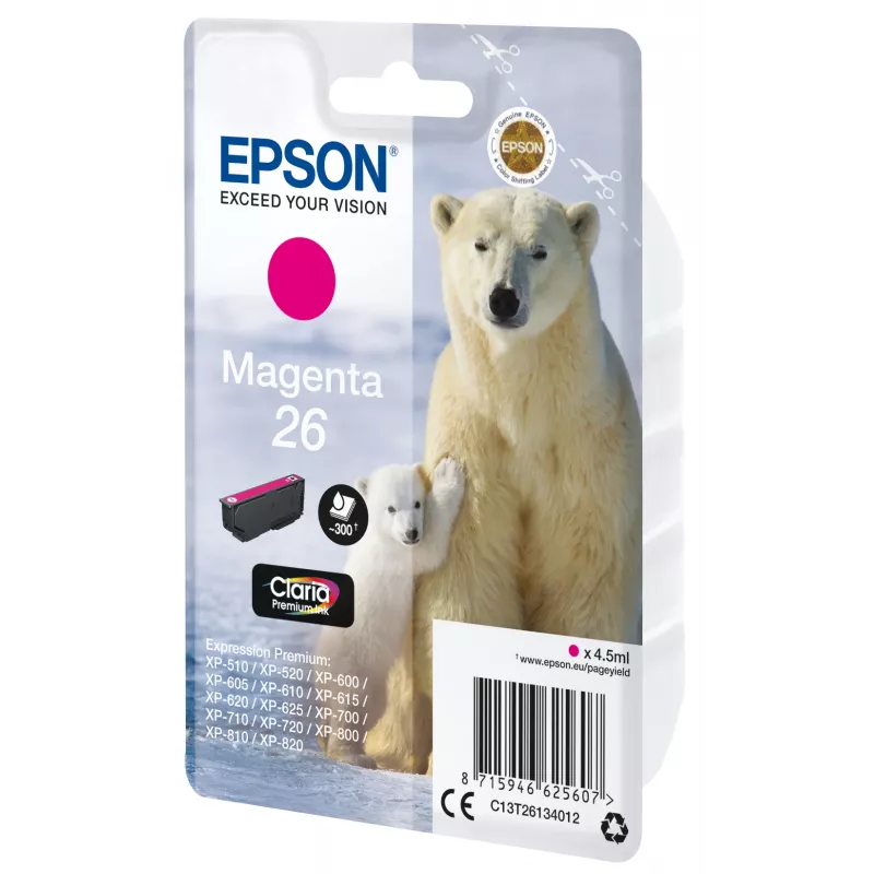 Epson Polar bear singlepack magenta 26 Claria Premium inkt