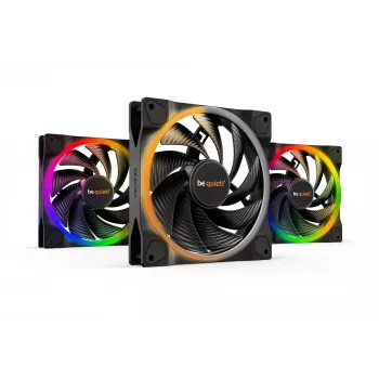 be quiet Light Wings 140mm ARGB PWM high-speed ventilator zwart 3-pack
