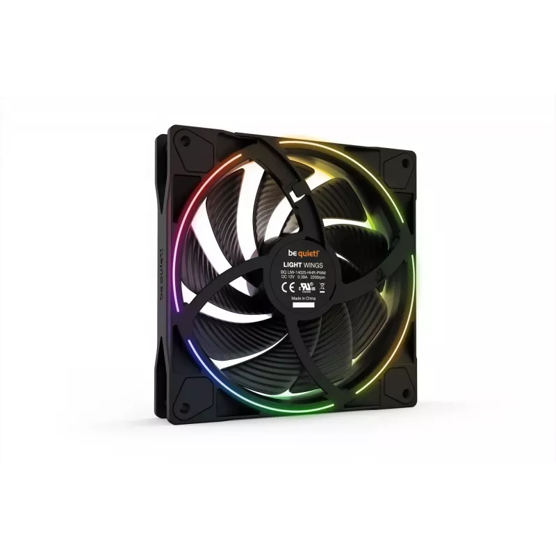 be quiet Light Wings 140mm ARGB PWM high-speed ventilator zwart 3-pack