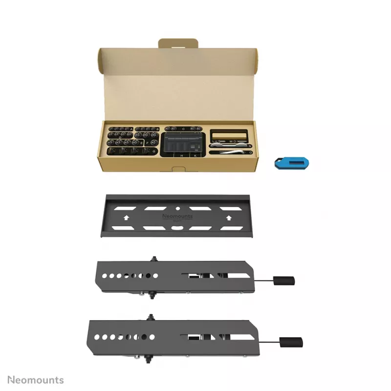 Neomounts WL35S-850BL12 tv-muurbeugel 24-65 inch - kantelbaar - afsluitbaar - snelle montage