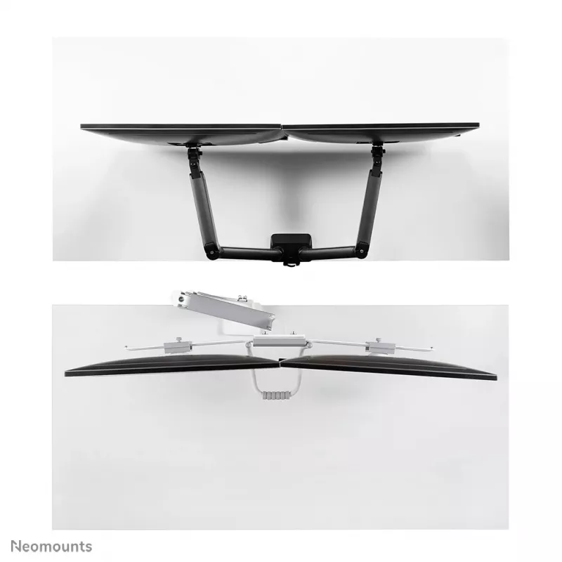 Neomounts DS75-450WH2 monitorarm 17-32 inch - gasveer - Topfix - 180°-stop
